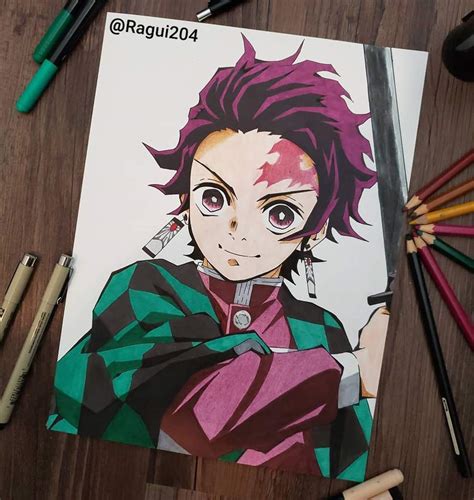 dibujo de tanjiro